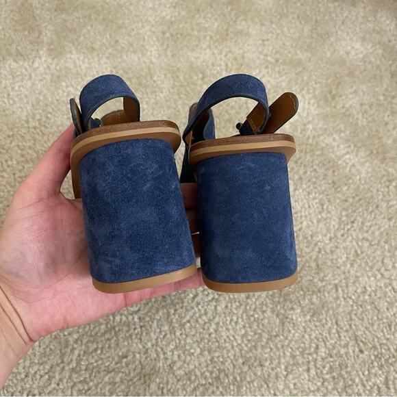 See by Chloe Blue Suede Embroidered Floral Sandals - Picture 8 of 9